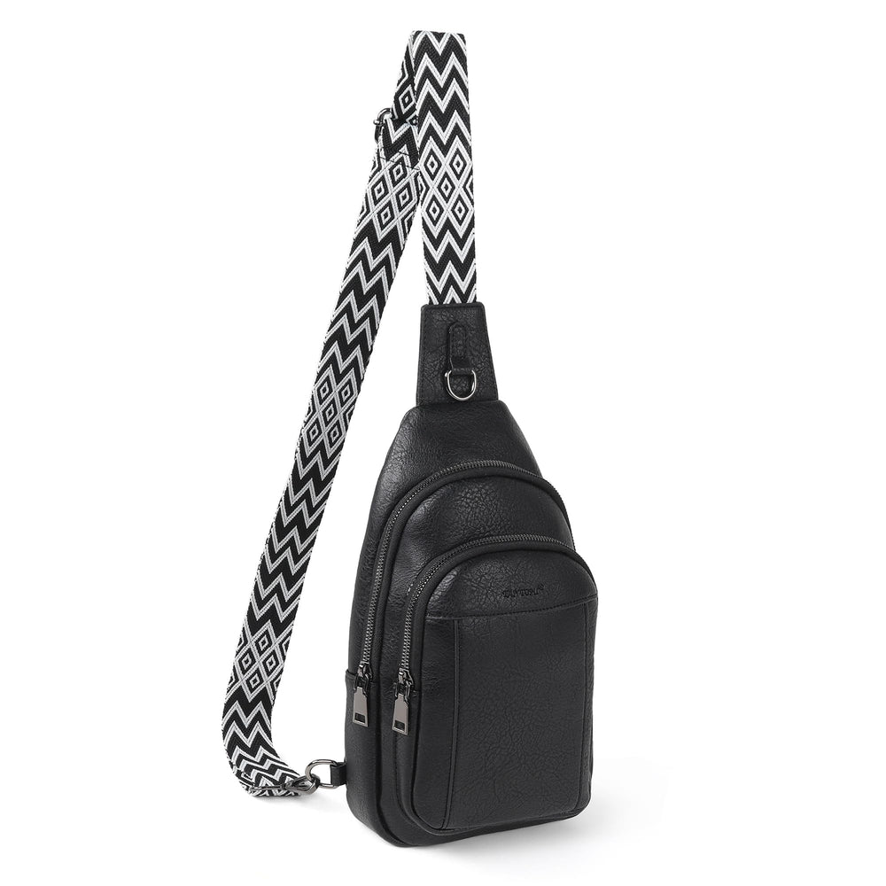 TANTOMI Sling Bag Crossbody Bags for Women Leather Cross Body Bag Trendy Fanny Pack Chest Travel Purse with Adjustable Strap