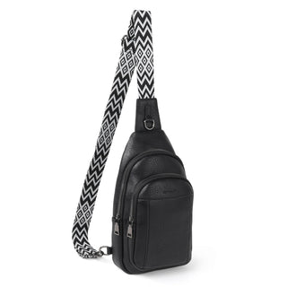 TANTOMI Sling Bag Crossbody Bags for Women Leather Cross Body Bag Trendy Fanny Pack Chest Travel Purse with Adjustable Strap