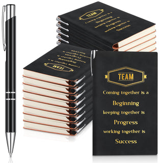 Colarr 40 Pcs Appreciation Gifts Bulk Inspirational PU Leather Notebook Journal & Pen Set Thank You Gifts for Staff, Employees, Coworkers, Nurses(Black,May You)