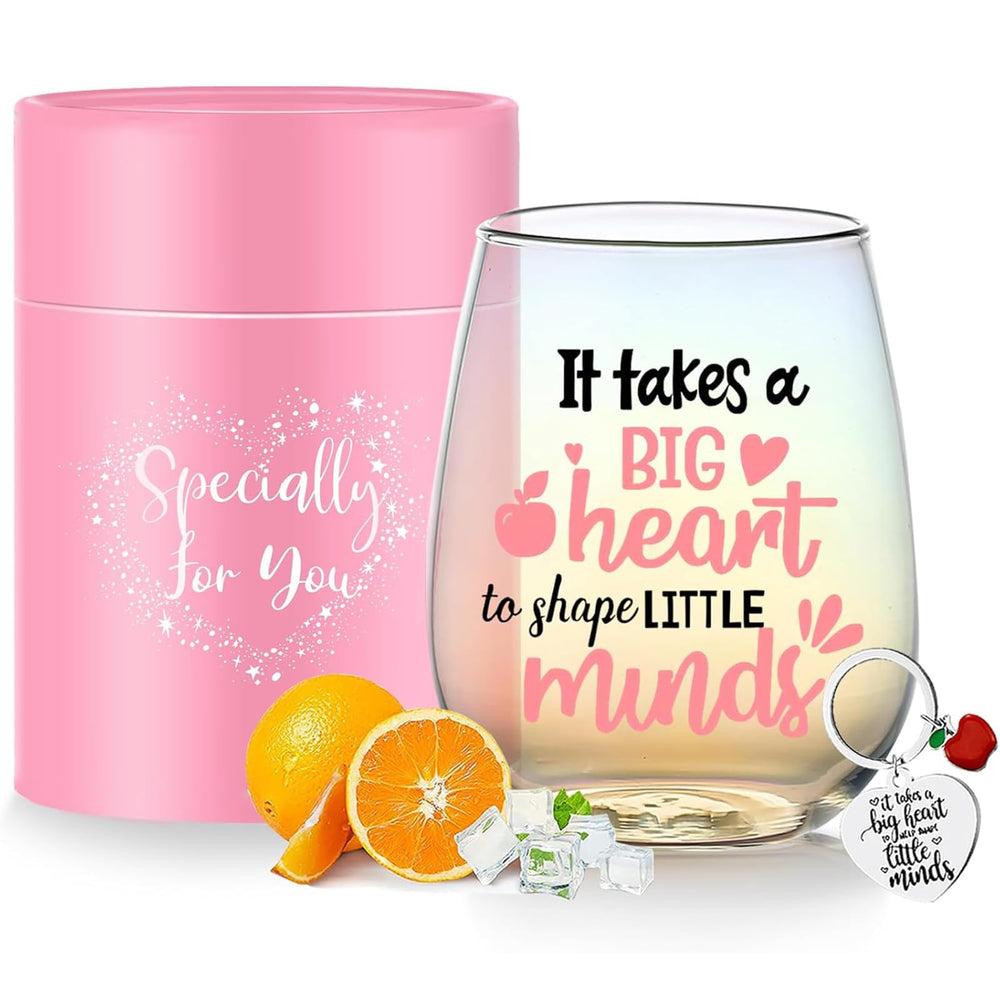 Yalucky Coworker Leaving Gifts for Women Wine Glasses Retirement Gifts Thank You Goodby Gift for Colleagues Friend Birthday Teacher Christmas Presents for Colleagues Women Pink Ladies Gift