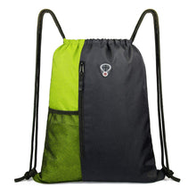 BeeGreen Black Drawstring Backpack Gym Bag For Men Women String Sports Backpack With Water Bottle Mesh Pockets And 2 Zippered Pocket Large Cinch Sackpack Workout Bag 16" x 20"