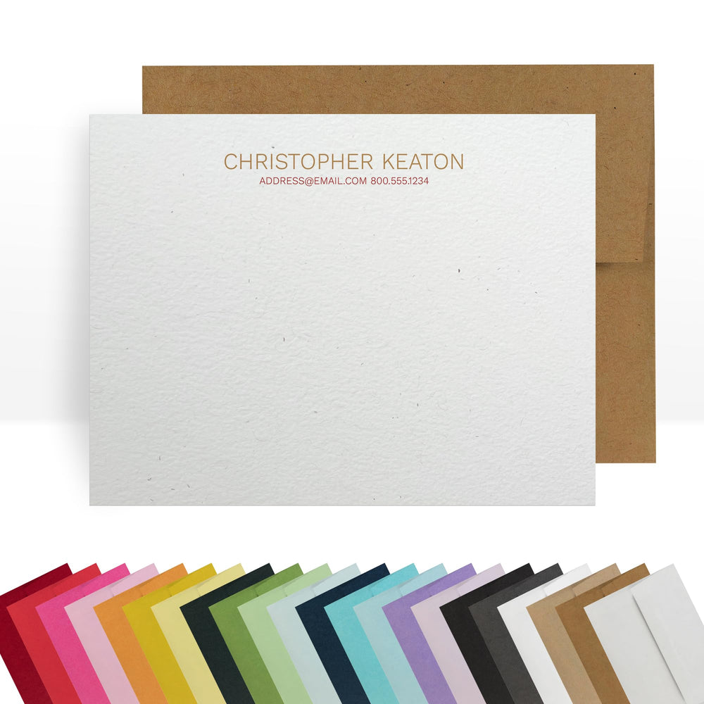 Personalized Note Cards – Custom Flat Stationery Set with Name – Personalized Thank You Cards – Elegant Personalized Stationery for Women (Allison Christie)