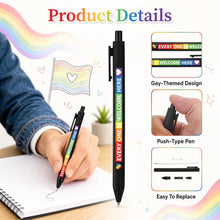 50 PCS Pride Rainbow Pen, Lgbtq Ballpoint Party Favors Black Ink, Retractable Pens Lesbian Gay Gifts Party Supplies Accessories