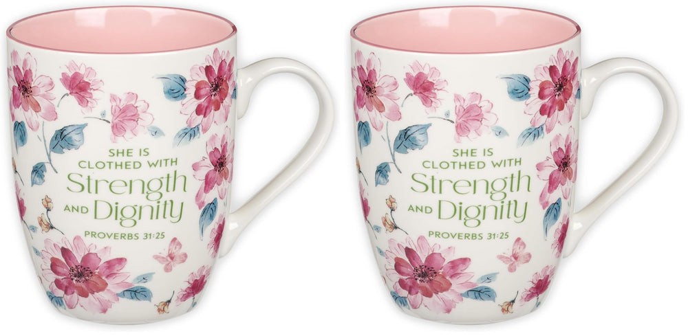 Christian Art Gifts Inspirational Ceramic Coffee & Tea Scripture Mug for Women: Trust in the Lord Encouraging Bible Verse, Microwave & Dishwasher Safe Lead-free, Multicolor Floral, Light Green, 12 oz.