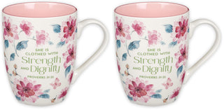Christian Art Gifts Inspirational Ceramic Coffee & Tea Scripture Mug for Women: Trust in the Lord Encouraging Bible Verse, Microwave & Dishwasher Safe Lead-free, Multicolor Floral, Light Green, 12 oz.