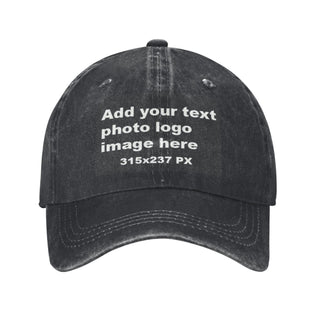 Custom Baseball Hats for Men & Women - Add Text/Photo/Logo - Adjustable Breathable Outdoor Hat, Sports & Casual- Bulk Supply