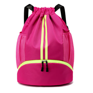 JELUTAR Drawstring Backpack Gym Bag with Shoes Compartment for Soccer, Basketball, Swim, Water-Resistant String Backpack Beach Cinch for Women Men