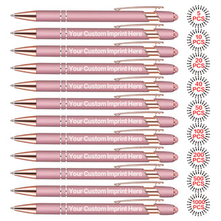Bulk Custom Pens Personalized, Customized Pens with Name/Logo Printing Perfect for Business, Birthday, Wedding, Graduation Gifts & Party Events 5 to 2000 Pieces Pack Ballpoint Pens