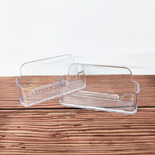 HSYMQ Acrylic Business Card Holder for Desk, Clear Plastic Business Cards Display Holders Stand, Fits 30-50 Business Cards