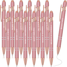 Zonon 12 Pcs Inspirational Pens Gift Set Funny Ballpoint Pen with Stylus Tip Motivational Graduation Gifts Bulk for Teacher Coworkers Nurse School Office Supplies(Morandi,Boss Lady)