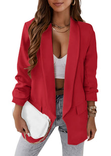 KIRUNDO Oversized Blazers for Women Business Casual 2026 Spring Fall Fashion Long Sleeve Open Front Work Office Suit Jackets