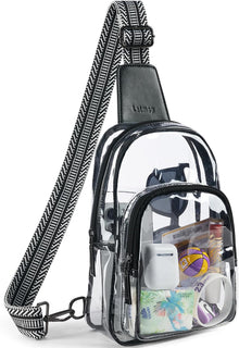 LATMAP Clear Bag for Stadium Events, Clear Purse for Women Stadium Crossbody Bag, Transparent Bag for Concerts Sports