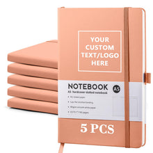 Personalized Notebook-Can Customize Logo/Text/Image, Customizable A5 Journal Notebook Daily Journals For Writing-192 Lined Pages 8.5 x 5.71 Inch,Black