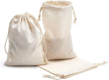 Tendwarm 20 Pack 3.9x5.9 Inches Cotton Drawstring Bags Reusable Muslin Sachet Bag for Party Wedding Storage Home Supplies