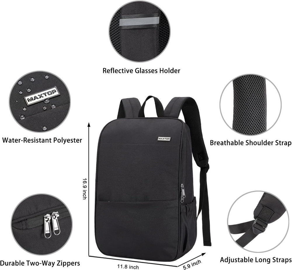 MAXTOP Deep Storage Laptop Backpack Business Anti-theft Backpacks[Water Resistant] College Computer Bookbag Fits 15 Inch Laptop Black