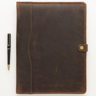 Leather Portfolio, Leather Binder with Pen, Leather Portfolio for Men and Women, Leather Padfolio, Leather Folder, Portfolio Binder, Business Portfolio Men and Women