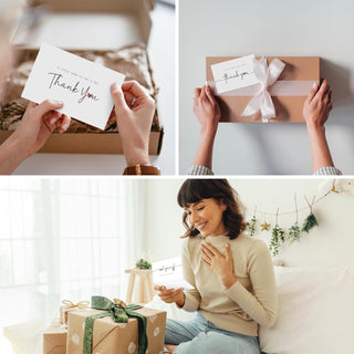UnimaxPrint 52 Thank You Cards with Envelopes & Stickers (4 Designs), Minimalist 3x5” Thank You Notes for Teacher Appreciation, Weddings, Baby Showers & Small Business