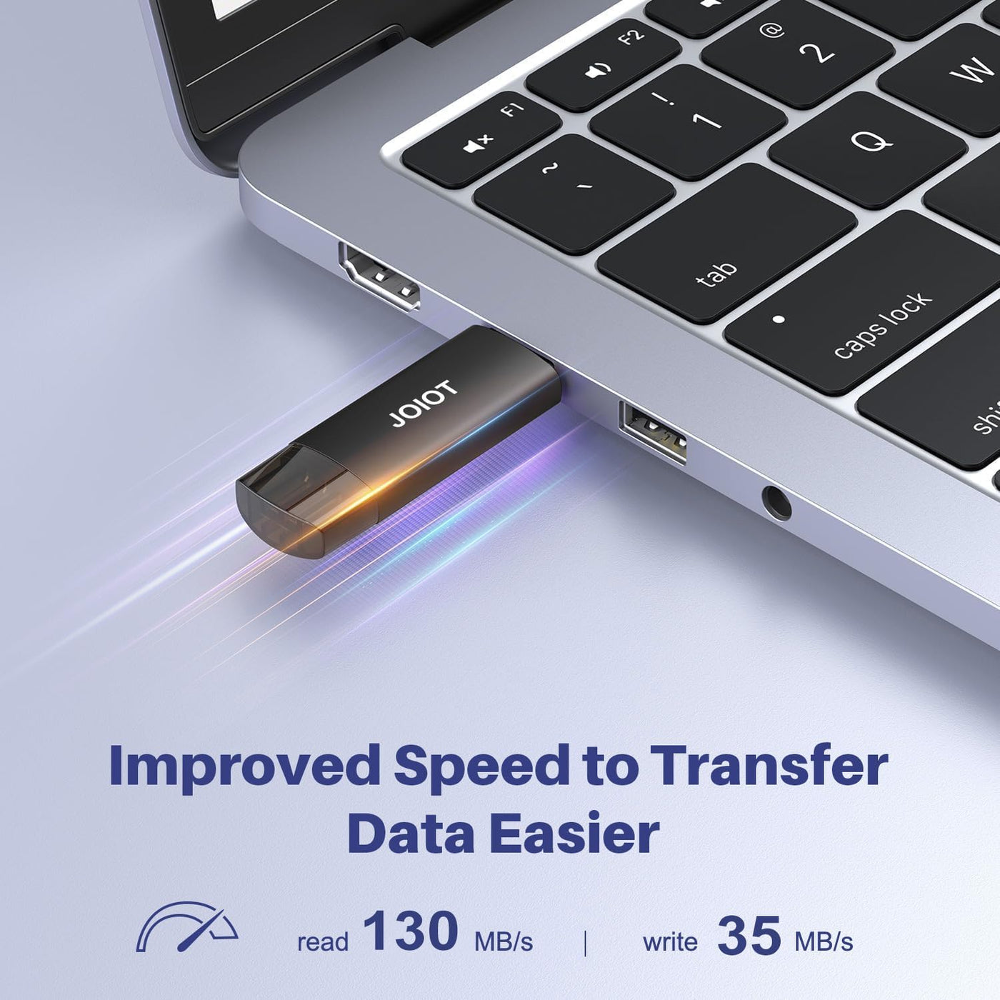 JOIOT 128GB USB C Flash Drive Dual USB 3.0 Flash Drive Type C + USB A Portable Type-C Flash Drive 2-in-1 USB-C Thumb Drive for Smartphone Tablet Computer Mac iPhone 15 Black