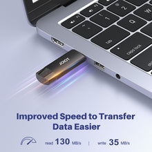 JOIOT 128GB USB C Flash Drive Dual USB 3.0 Flash Drive Type C + USB A Portable Type-C Flash Drive 2-in-1 USB-C Thumb Drive for Smartphone Tablet Computer Mac iPhone 15 Black
