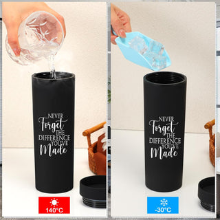 Tioncy 10 Pcs Employee Appreciation Gift Bulk Thank You Skinny Tumbler 16oz Matte Inspirational Water Cup with Lid Straw for CNA Nurse Graduation Team Coworker Teacher Volunteer(Neutral)
