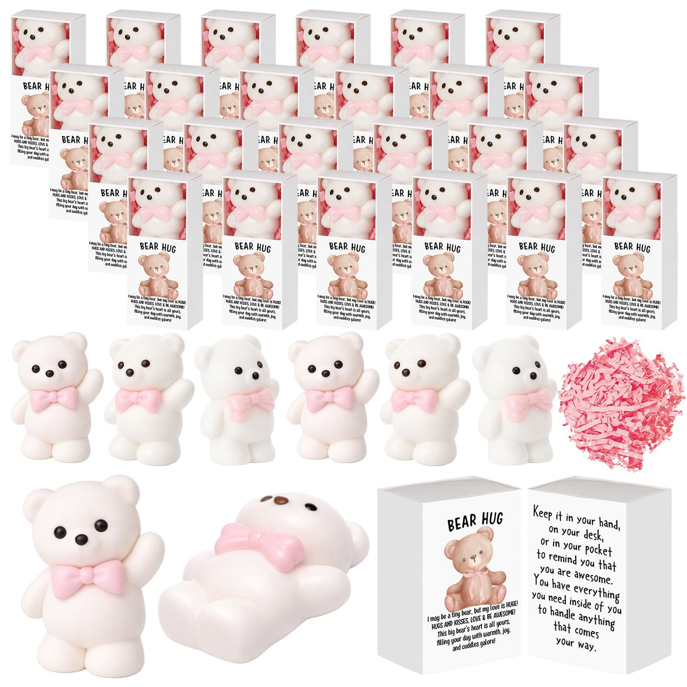 Wettarn 75 Sets Appreciation Gifts Cute Stress Balls with Support Boxes Bulk Party Favors for Employee Coworker Team Group Stuffers Office Prizes Positive Desk Decor
