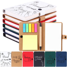 Resurhang 36 Pack Appreciation Gifts Bulk Inspirational Spiral Notebook with Sticky Note Pen, Note Pads Motivational Journals Thank You Gifts for Employee Volunteer Teacher Nurse Team (Pattern)