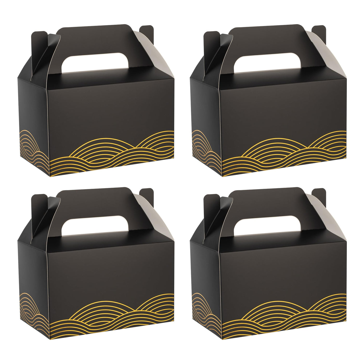 NyuOurea 10 PCS Green Leaf Gable Favor Treat Boxes, 6.5 x 4 x 4 Inches Gift Box with Handle, Goodie Boxes for Candy, Cookie, Tea, Spring Picnic, Baby Shower Party, Garden Wedding, Birthday, Graduation