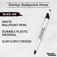 DISCOUNT PROMOS Personalized Ballpoint Pens Bulk Pack of 4-5,000 counts Black Ink, Slim & Curvy Design, Retractable, Ideal for Office, Corporate Merchandise, Tradeshows- Black