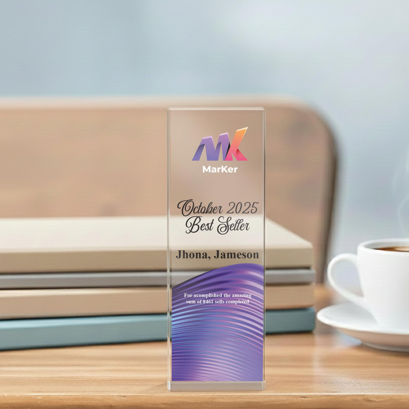EGD Personalized Acrylic Trophy Award for Activities I Custom Trophy Plaque I Customizable Awards and Trophies I Customize Your Employee Appreciation Gifts (Award No Logo)