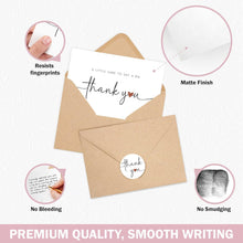 UnimaxPrint 52 Thank You Cards with Envelopes & Stickers (4 Designs), Minimalist 3x5” Thank You Notes for Teacher Appreciation, Weddings, Baby Showers & Small Business