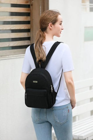 AOTIAN Mini Lightweight 11.8 Inch Backpack Durable Travel Hiking Women and Girls Small Daypack, 7 Liters Black