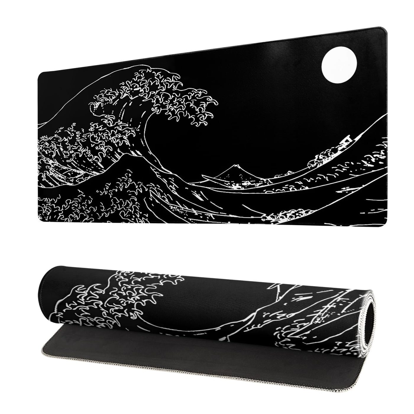 Tokyo Street Mouse Pad Anime Japanese Desk Mat Kawaii Large Gaming Mousepad XL Beige Cute Mousepad Gaming Non-Slip Rubber Base Stitched Edges Keyboard Mouse Mat Desk Pad for Office Home and Game