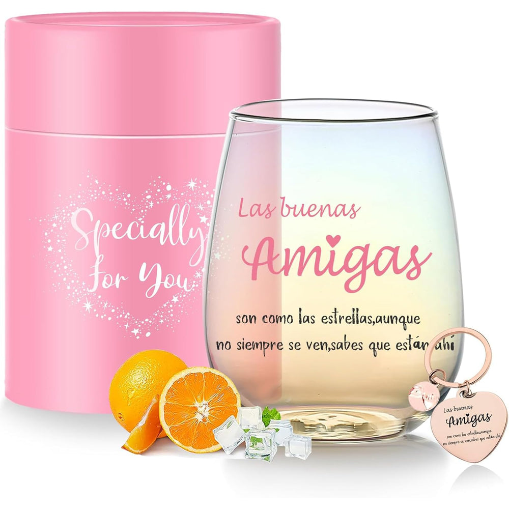Yalucky Coworker Leaving Gifts for Women Wine Glasses Retirement Gifts Thank You Goodby Gift for Colleagues Friend Birthday Teacher Christmas Presents for Colleagues Women Pink Ladies Gift