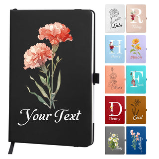Customizable Notebook- Personalized Cover with Any Design - A6/A5 192 Lined Pages Journaling Notebooks for Work School Business Church