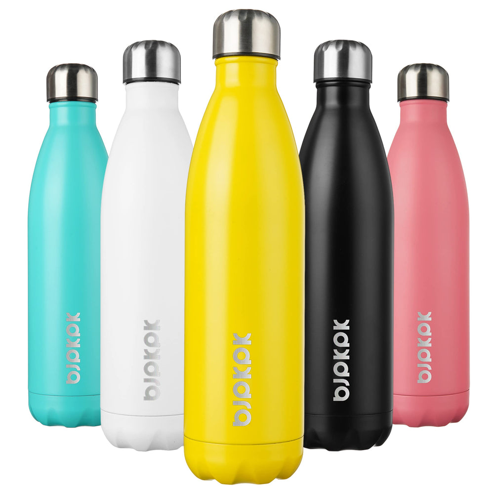 BJPKPK 17oz Insulated Water Bottles Stainless Steel Sports Water Bottles Keep Cold and Hot for Travel Dishwasher Safe,Olive Green