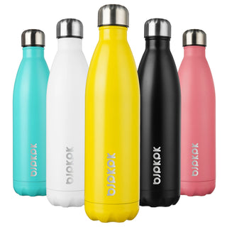 BJPKPK 17oz Insulated Water Bottles Stainless Steel Sports Water Bottles Keep Cold and Hot for Travel Dishwasher Safe,Olive Green