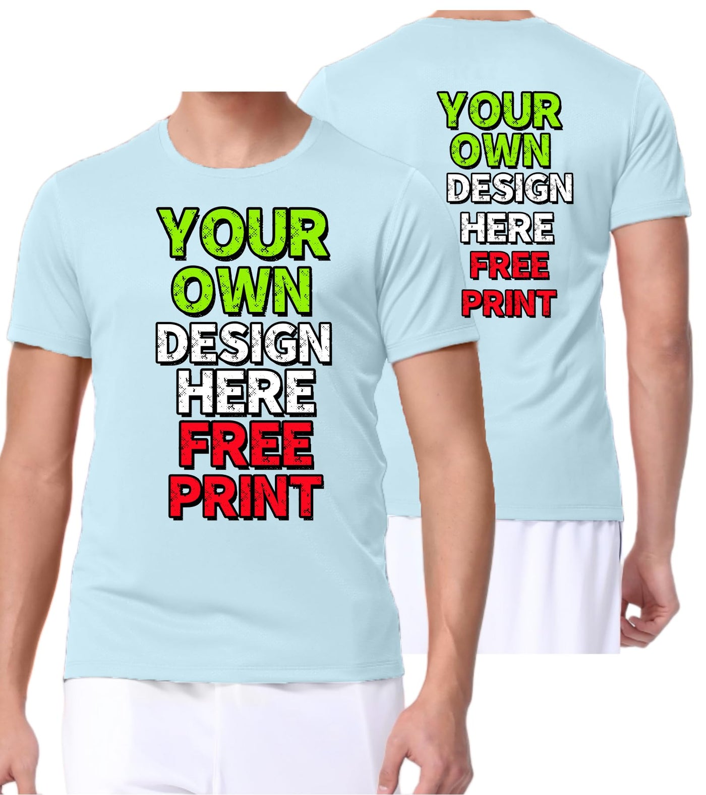 Custom T-Shirts for Men Women Design Your Own Shirt with Text Image Personalized Tee Printed Front/Back