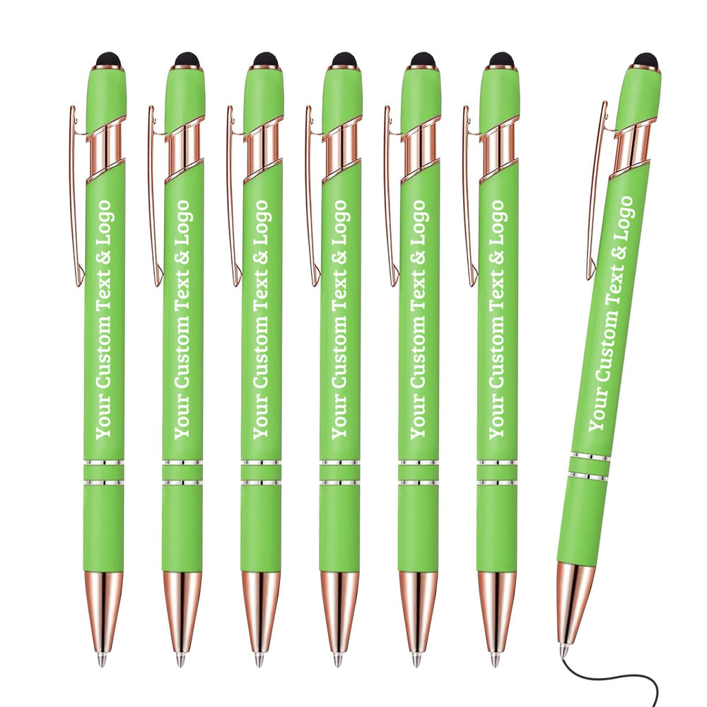 Bulk Custom Pens with Logo Design Your Own Pen Add Photo Text Name for Business Graduation Birthday Gifts Black Ink, 6 PCS Blank Black
