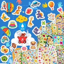 48 Sheets Stickers for Kids, Cute Stickers Variety Pack for Scrapbooking, Teachers Classroom Prizes, Goodie Bag Stuffers Including Animals, Cars, Dinosaurs, Fishes, Hearts, Stars and More