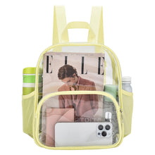 Busiuw Clear Backpack for Stadium Events Stadium Approved Clear Backpack 12x12x6 with Front Pocket for Concert Sport Fashion Women Backpack Events Work Travel