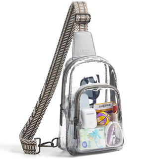 LATMAP Clear Bag for Stadium Events, Clear Purse for Women Stadium Crossbody Bag, Transparent Bag for Concerts Sports