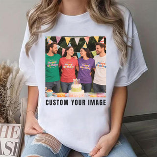 Custom T Shirts Front Back for Men Women Personalized T-Shirt Add Your Own Design with Image Text Logo Tee Tops