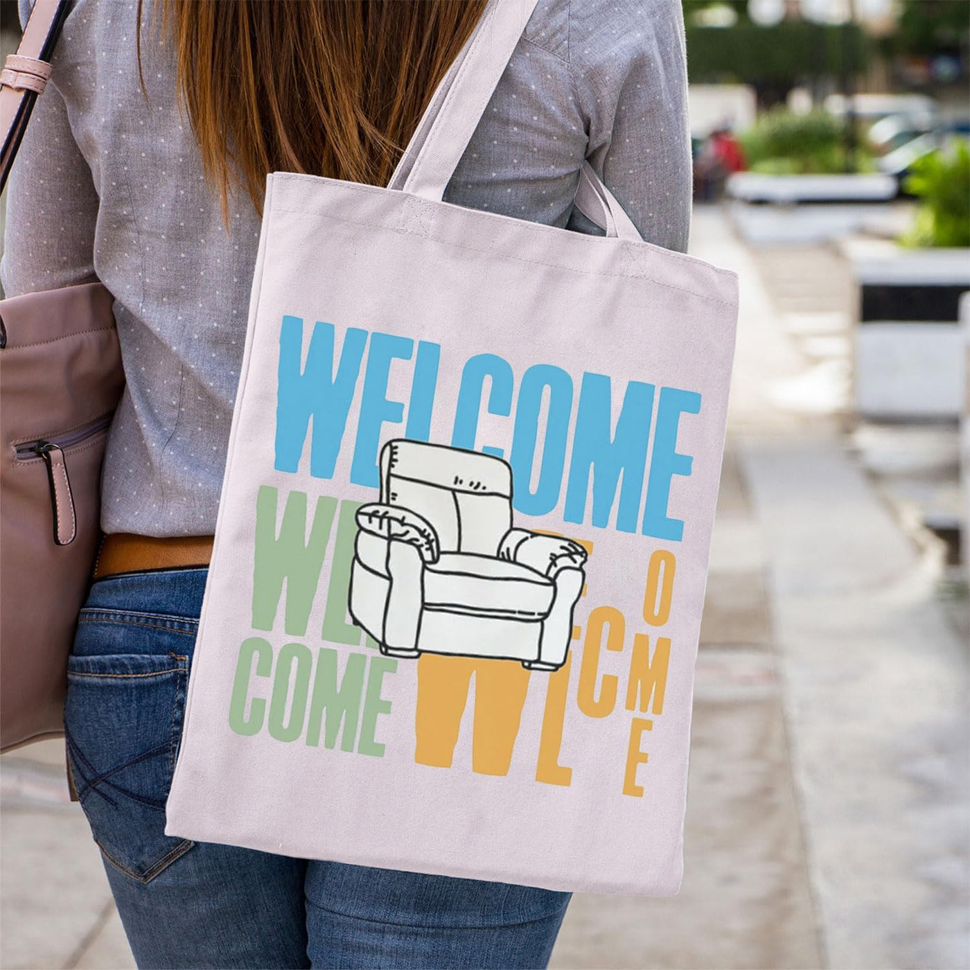 WCGXKO Armchair Expert Gift Welcome Welcome Welcome Armcherry Podcast Fan Merch Canvas Tote Bag