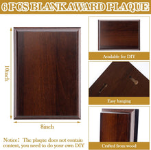 DIY Blank Award Plaques Personalized Engraved Plaques Wooden Trophy Gift for Thank You, Photo, School, Sports, Special Achievements, Retirement