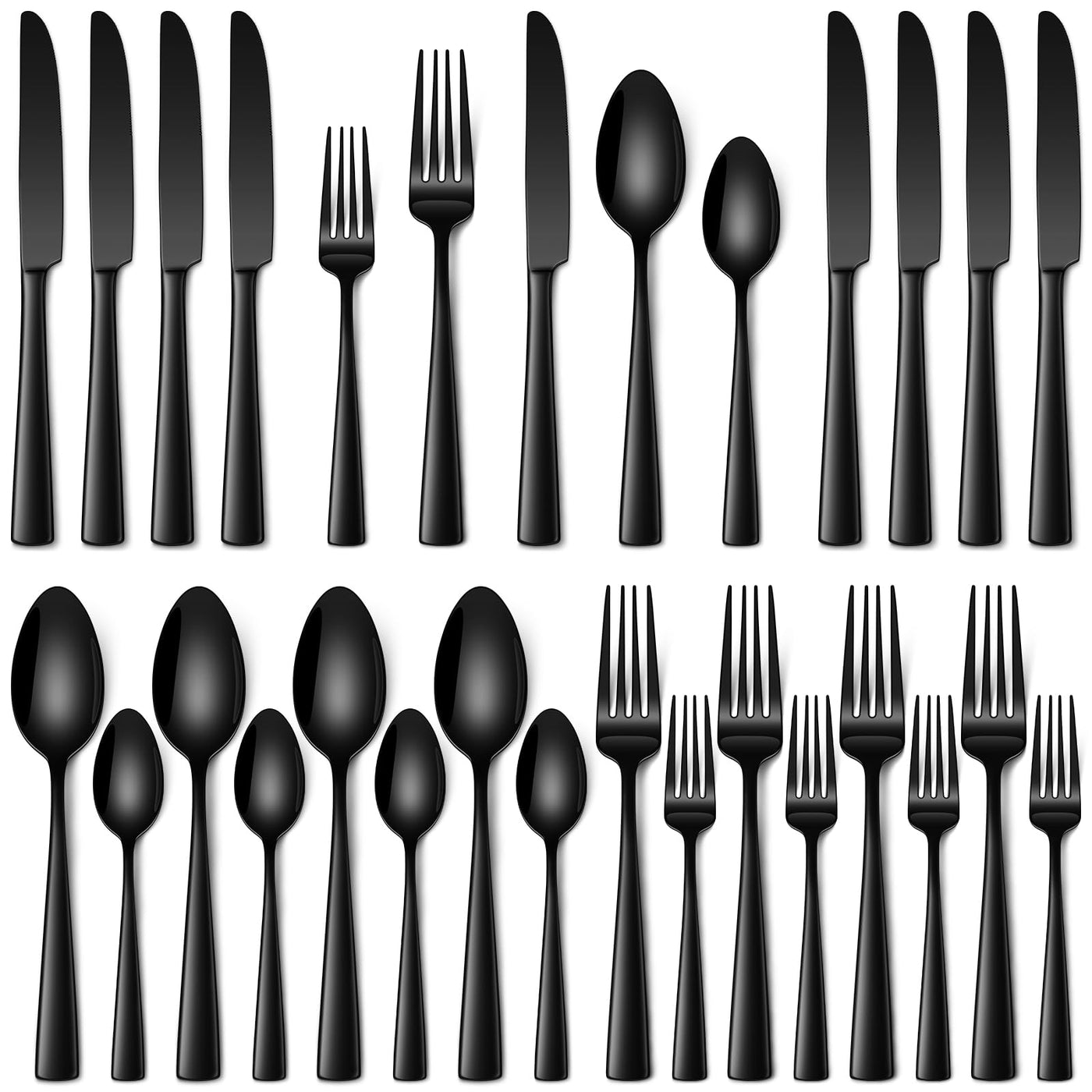 Stapava 20 Piece Silverware Set, Food-Grade Stainless Steel Flatware Sets for 4 Mirror Polished Cutlery Utensil Sets Include Dinner Knives Spoons and Forks Set Dishwasher Safe for Home Restaurant
