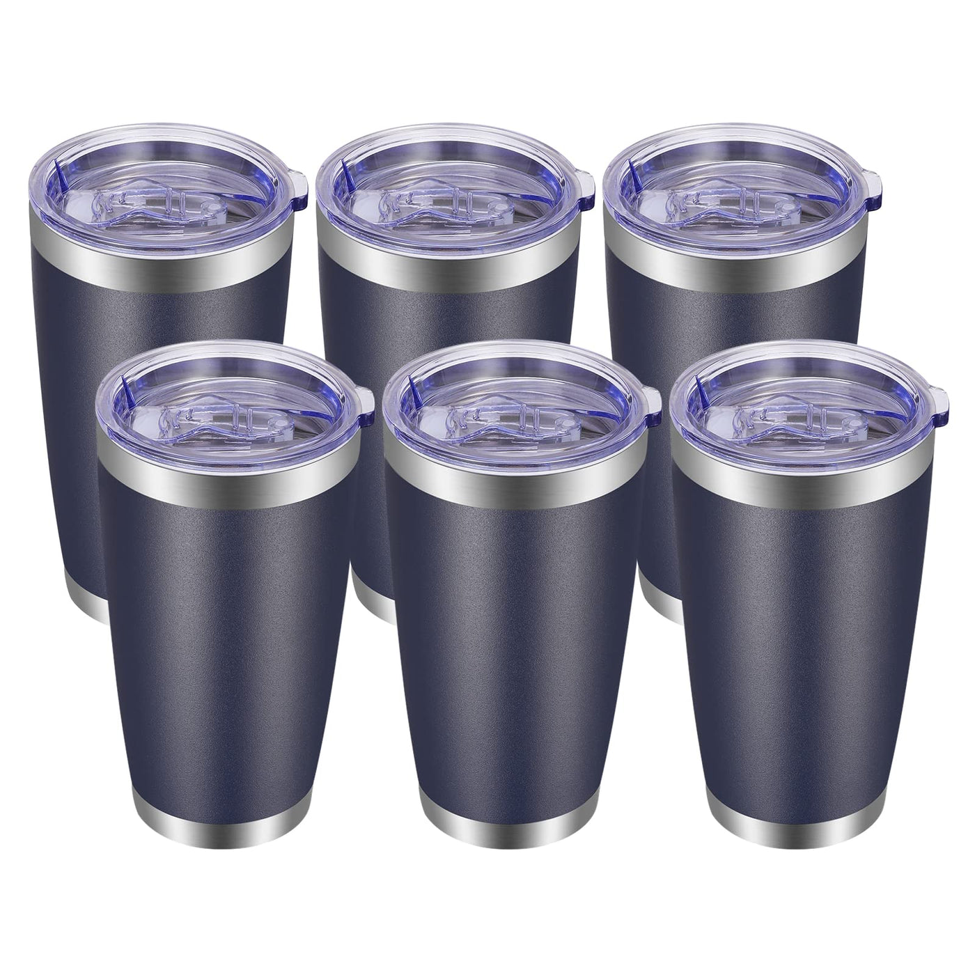 VEGOND 20oz Tumbler with Lid and Straw Stainless Steel Tumbler Cup Vacuum Insulated Double Wall Travel Coffee Mug Powder Coated Coffee Cup, Blue, 1 Pack