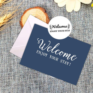 Besttile Hotel & Motel Greeting Cards,4x6 inch Welcome Enjoy Your Stay Welcome Guests Card with Envelope,20 Pcs Per Pack