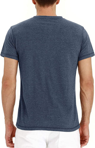 Sailwind Mens Henley Short Sleeve T-Shirt Cotton Casual Shirt