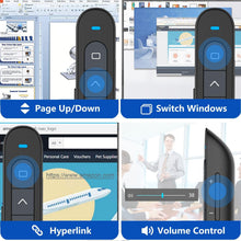 Presentation Clicker for PowerPoint, RF Wireless Presenter Remote with Hyperlink & Volume Control, USB PPT Clicker Slide Advancer for Laptop Computer Mac