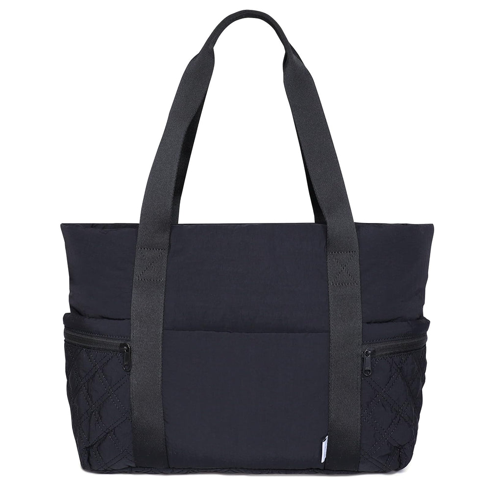 NOL Lightweight Puffer Tote Bag for Women-Quilted Shoulder Bag with Zippered Compartments | Waterproof Puffy Handbag for Work